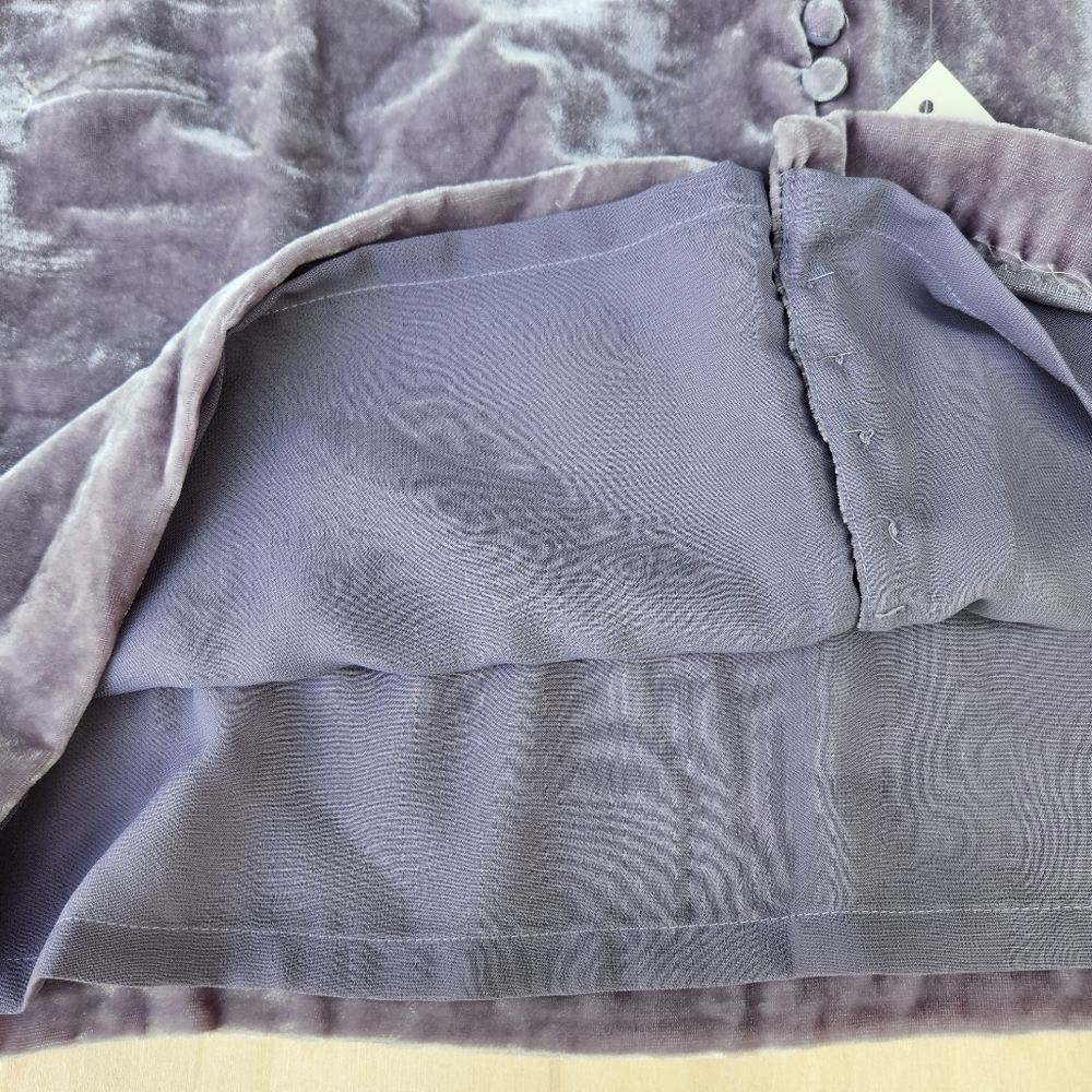 NWT Madewell Velvet Button-Down Cami Top - Lilac Purple - Size 14 - Picture 10 of 14